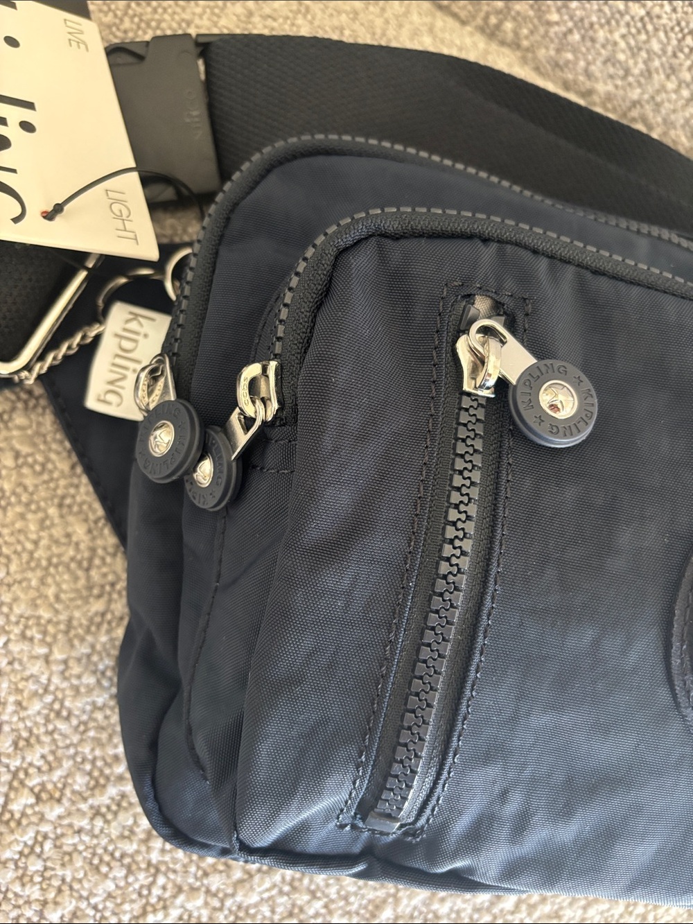 FINAL SALE Kipling NWT Tarry True Blue Tonal Large Belt Bag Crossbody Sling - Picture 11 of 13